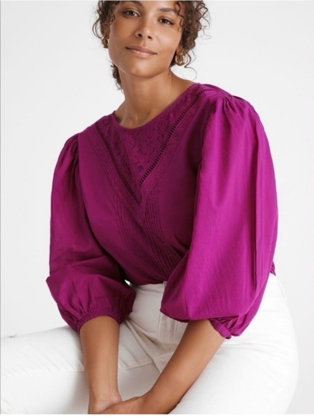 Anthropologie Farm Rio Kelsie blouse Purple M